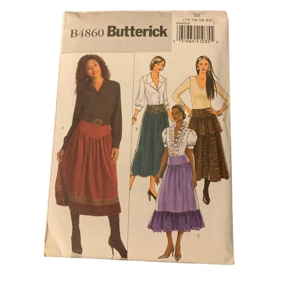 Butterick B4860 Womens Skirt Sewing Pattern Sizes 14 16 18 20 uncut 2006 - Picture 1 of 2